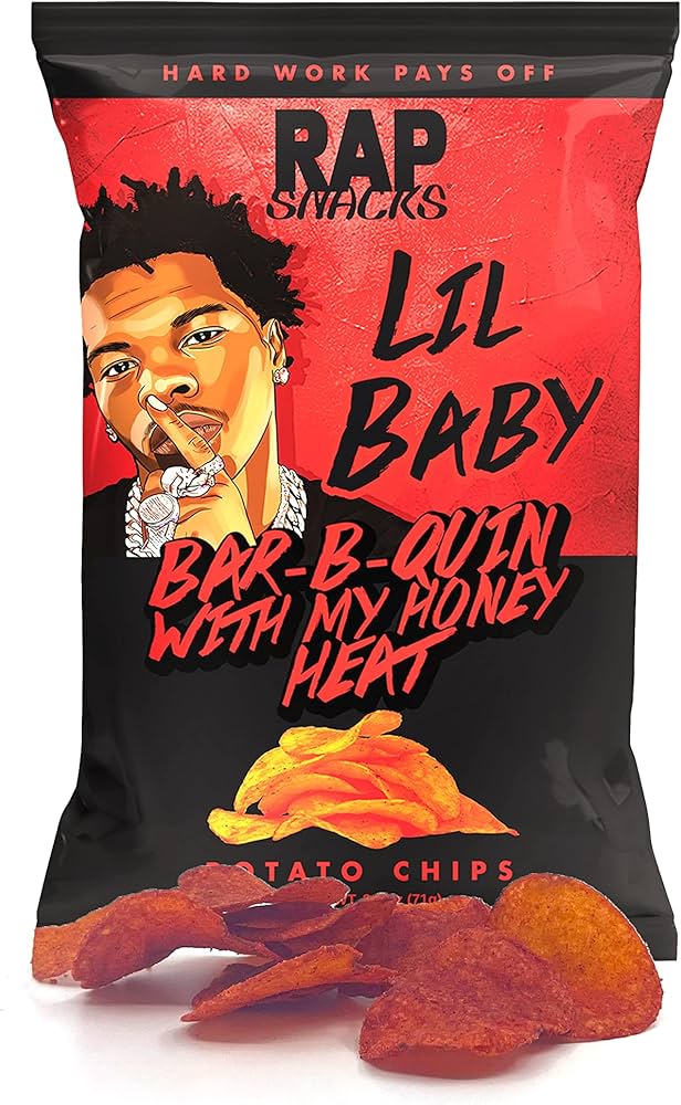 Rap Snacks Lil Baby 'Bar-B-Quin' with My Honey Heat Chips (71g)