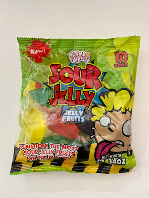 Sugar Daddy Sour, Jelly Fruits 10 Units