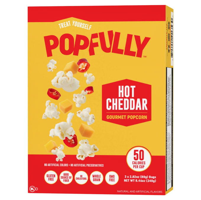 Popfully - Hot Cheddar, 3-pack (240g) USfoodz