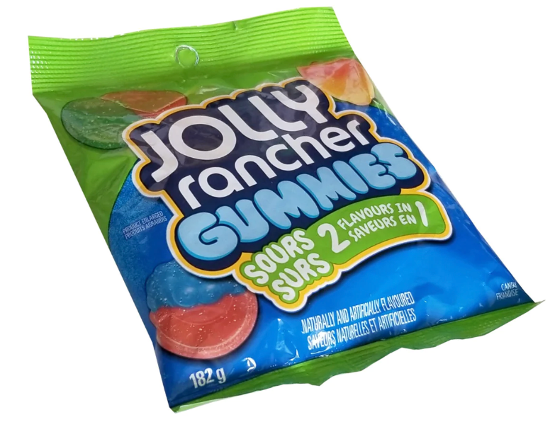 Jolly Rancher Gummies 2in1 Sours, Bag (182g)