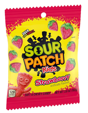 Sour Patch Kids Strawberry Bag (102g) (BEST BY DATE 13-06-2024)