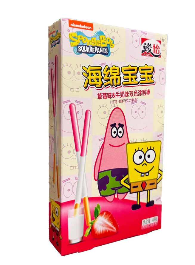 SpongeBob SquarePants Coated Stick strawberry & Milk Asia 48g