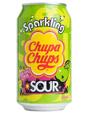 Chupa Chups Sparkling Soda, Sour (345ml)