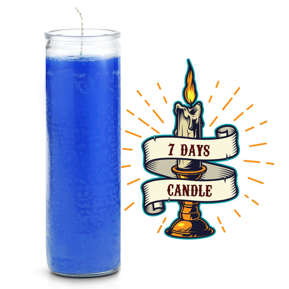 7 Days Candle - Blue - Blauw - The Junior's