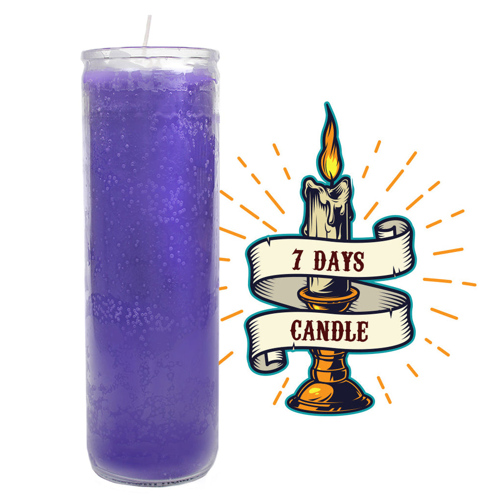 7 Days Candle - Purple - Paars - The Junior's