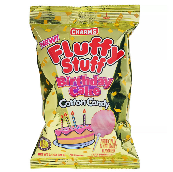 Fluffy Stuff Cotton Candy, Birthday Cake.