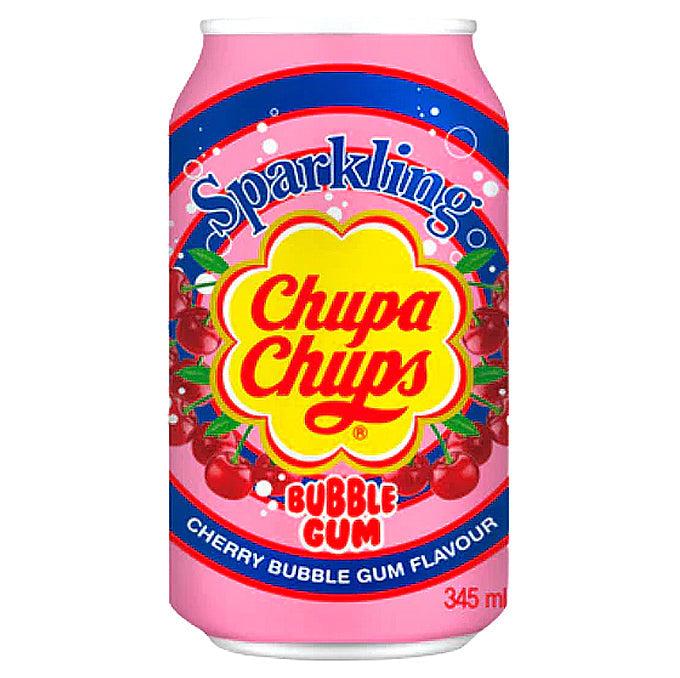 Chupa Chups Sparkling Soda, Cherry Bubble Gum (345ml)