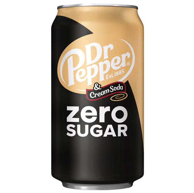 Dr Pepper & Cream Soda, Zero Sugar (355ml)