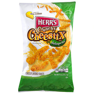 Herr's Crunchy Cheestix, Jalapeño (255g) USfoodz