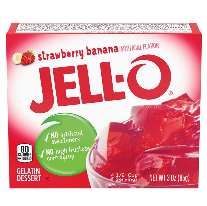 Jell-O Gelatin Dessert, Strawberry Banana (85g)