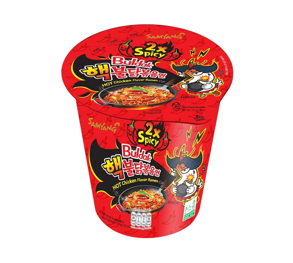 Samyang Buldak 2x Spicy Extreme Hot Chicken Ramen Cup (70 gr)