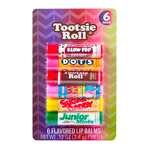 
            
                Laad afbeelding naar de Gallery viewer, Tootsie Roll Lip Balm 6-Pack - Snoep Lipsmackers bij USfoodz
            
        