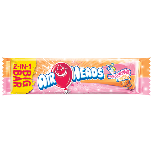 Air Heads 2-IN-1 Big Bar Pink Lemonade & Orange (43g)