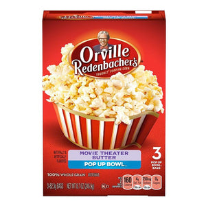 Orville Redenbacher's Movie Theater Butter Popcorn Pop-Up Bowl (3 bags)
