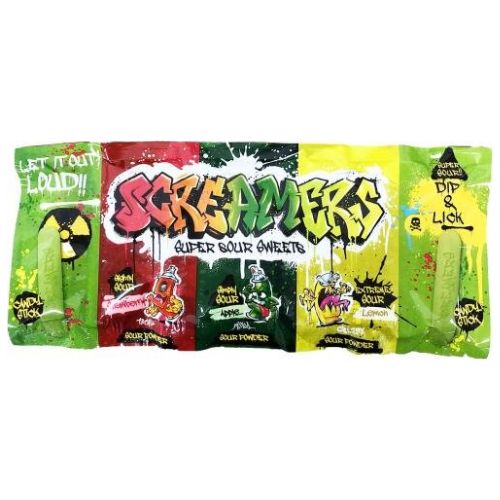 Screamers Super Sour Sweets Dip-And-Lick (40g)